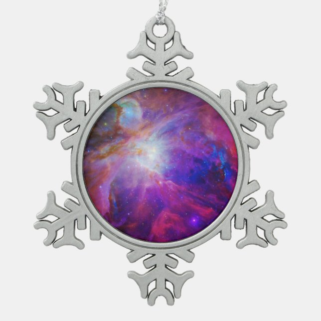 Ornement Flocon De Neige Nebula à Orion Rose (Devant)
