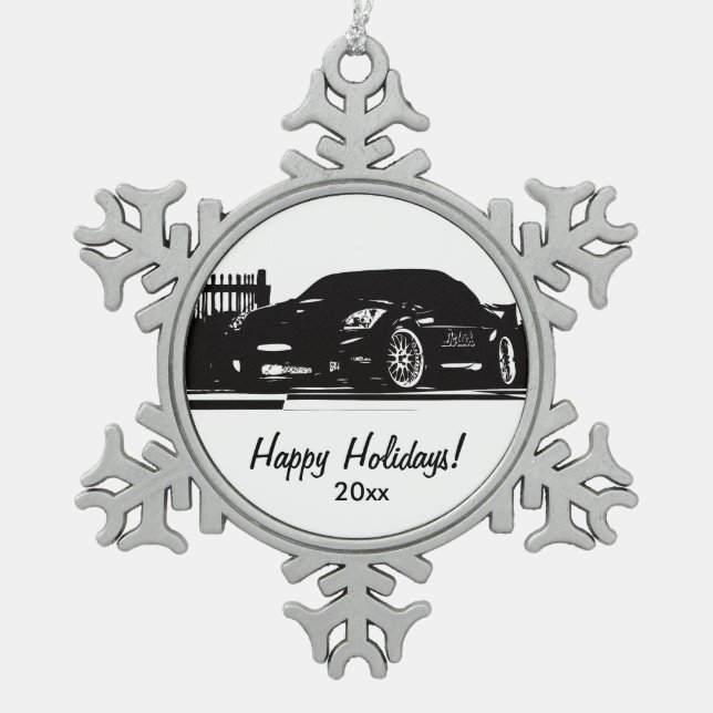 Ornement Flocon De Neige Nissan 350Z - J'aime mon 350Z (Devant)