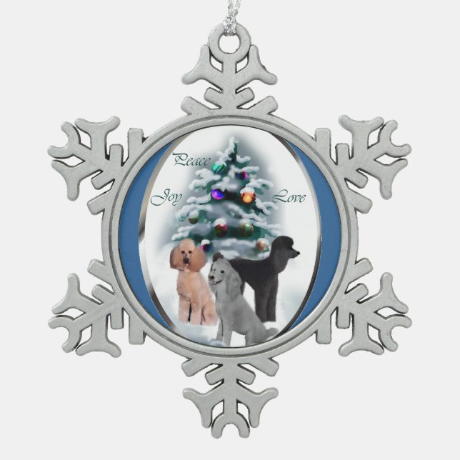 Ornement Flocon De Neige Noël aux amoureux des canicules (Devant)
