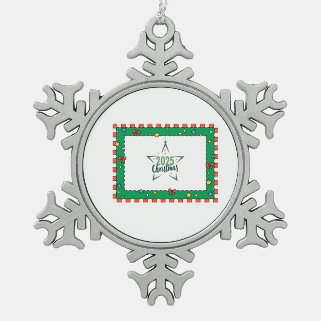 Ornement Flocon De Neige Noël cadeau (Devant)