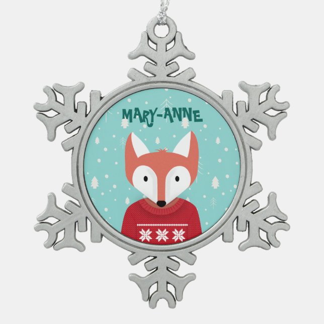 Ornement Flocon De Neige Noël des bois (Devant)