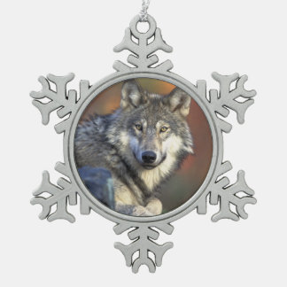 Ornement Flocon De Neige Noël des loups