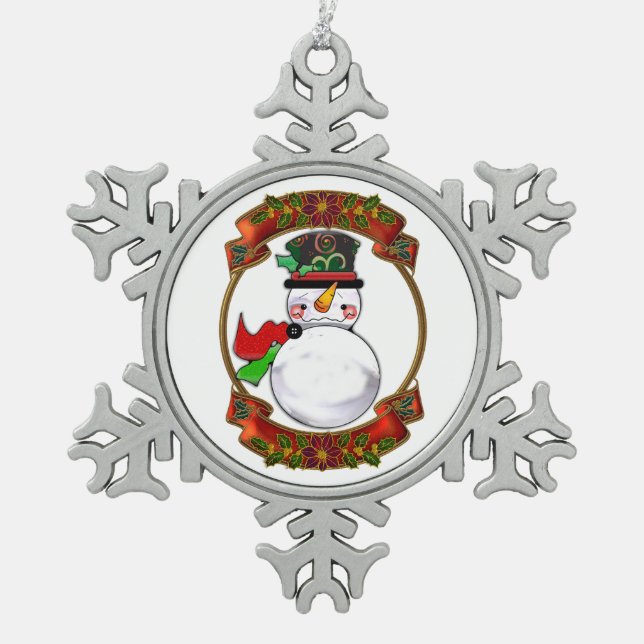 Ornement Flocon De Neige Noël des motoneiges (Devant)