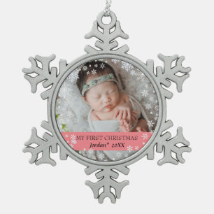 Ornement Flocon De Neige Noël du bébé
