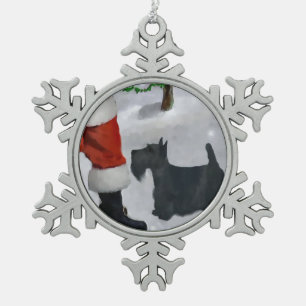 Ornement Flocon De Neige Noël écossais Terrier