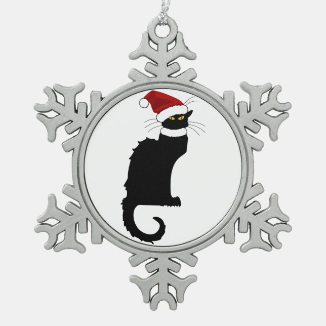 Ornement Flocon De Neige Noël Le Conversation Noir (Devant)
