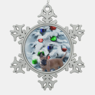 Ornement Flocon De Neige Noël Malinois belge