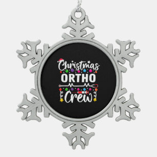 Ornement Flocon De Neige Noël Ortho Équipage Infirmière Docteur Tech Orthop