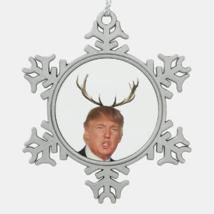 Ornement Flocon De Neige Noël Trump : Monsieur le Président, cerf