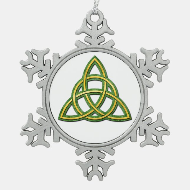Ornement Flocon De Neige Noeud celtique ou Triquetra de trinité (Devant)
