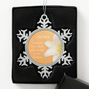 Ornement Flocon De Neige Nom personnalisé, Fête RCIA Félicitations Lily