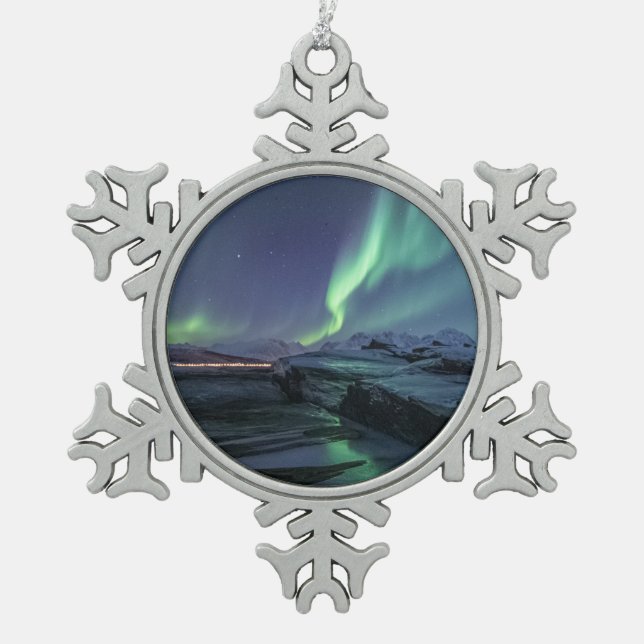Ornement Flocon De Neige Northern Lights Norvège (Devant)