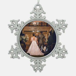 Ornement Flocon De Neige Notre premier Noël M. et Mme Newlysée élégant