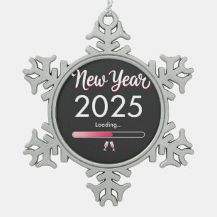 Ornement Flocon De Neige Nouvel An Chargement 2025 Joyeux Noël du Nouvel An