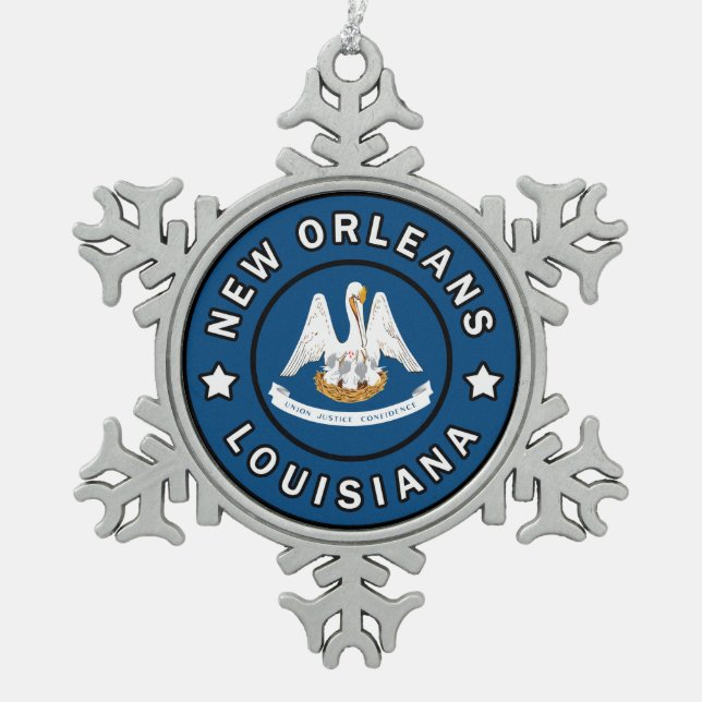 Ornement Flocon De Neige Nouvelle-Orléans Louisiane (Devant)