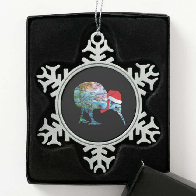 ORNEMENT FLOCON DE NEIGE NOUVELLE ZÉLANDE XMAS KIWI SIMPLE PAUA (Boîte)