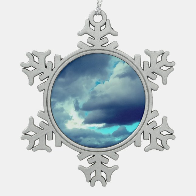 Ornement Flocon De Neige Nuages gris (Devant)