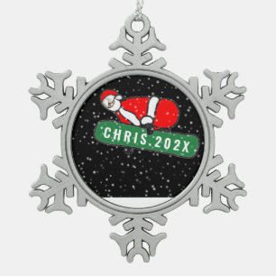 Ornement Flocon De Neige Objet de collection Noël pour le snowboard