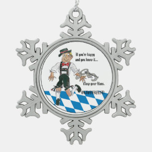 Ornement Flocon De Neige Octoberfest Drôle Cartoon Hans