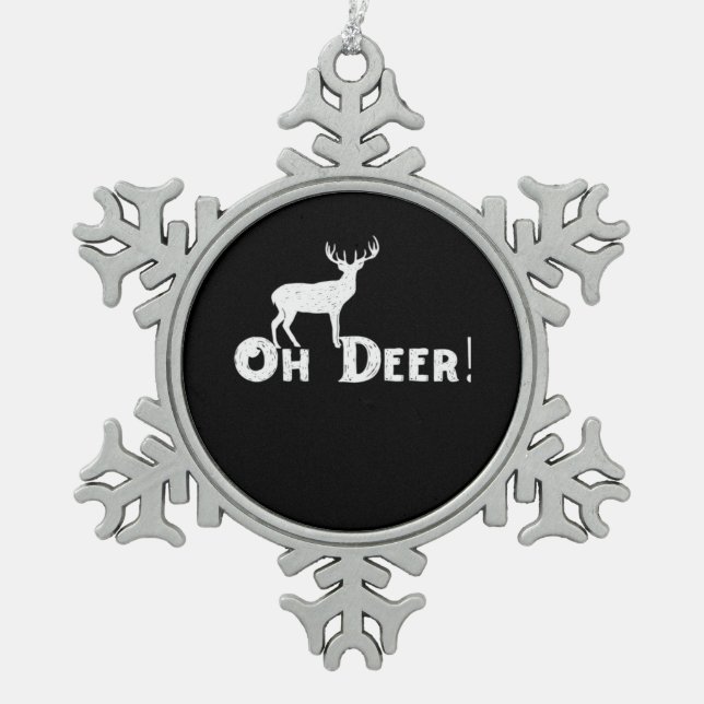 Ornement Flocon De Neige Oh Deer Clean Graphic Style  (Devant)