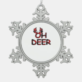 Ornement Flocon De Neige Oh Deer Clean Layout