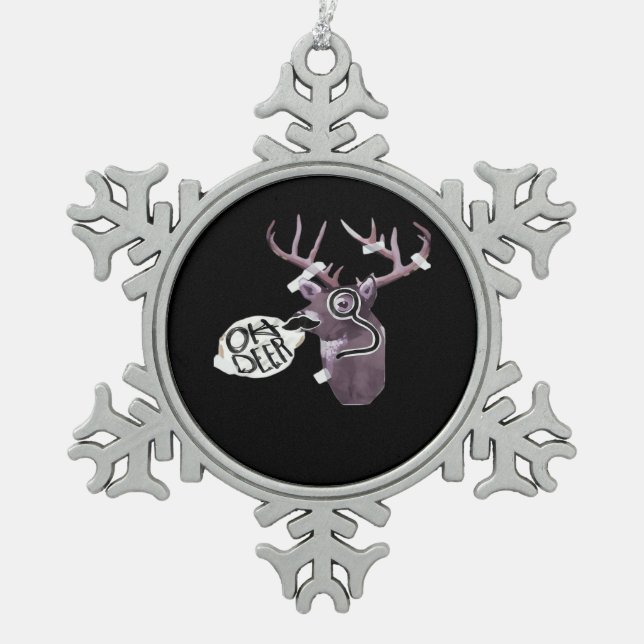 Ornement Flocon De Neige Oh Deer Creative Signature Design  (Devant)