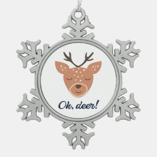 Ornement Flocon De Neige Oh Deer Deer Love Save The Deer Creative Design 