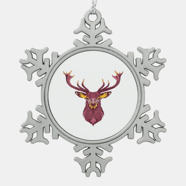 Ornement Flocon De Neige Oh Deer Fresh Modern Design  (Devant)