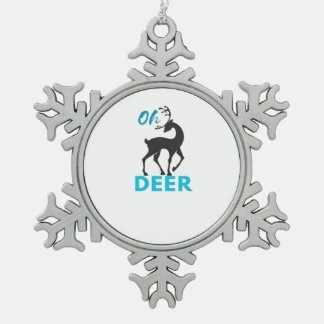 Ornement Flocon De Neige Oh Deer Minimal Design