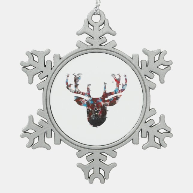 Ornement Flocon De Neige Oh Deer Minimal Style  (Devant)