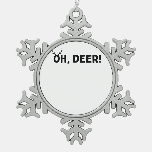 Ornement Flocon De Neige Oh Deer Simple Aesthetic  (Devant)