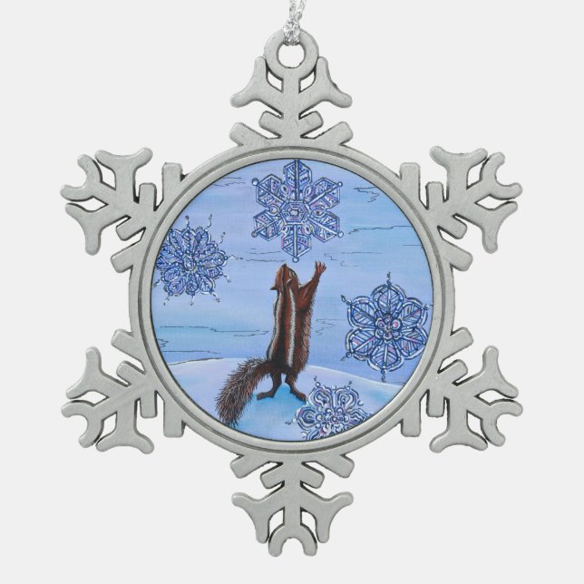 Ornement Flocon De Neige "Oh... si proche" (Devant)