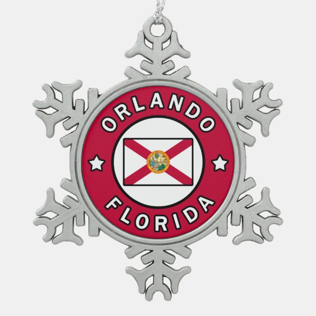 Ornement Flocon De Neige Orlando la Floride (Devant)