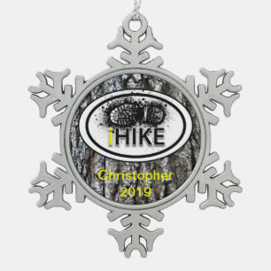 Ornement Flocon De Neige Ornamet d'écorce d'arbre "iHIKE" pour Randonnées p