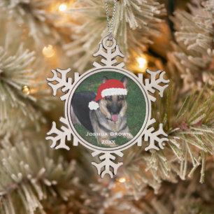 Ornement Flocon De Neige Ornement berger allemand de Noël personnalisé