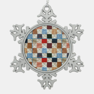 Ornement Flocon De Neige Ornement coloré de motif d'édredon