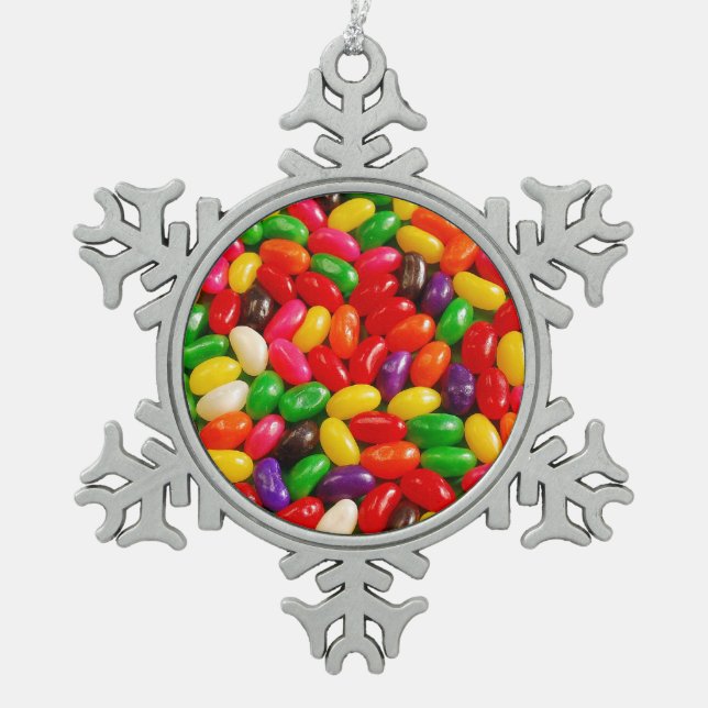 Ornement Flocon De Neige Ornement coloré de Noël de sucrerie de bonbon mou (Devant)
