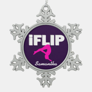 Ornement Flocon De Neige Ornement croulant de gymnaste de secousse