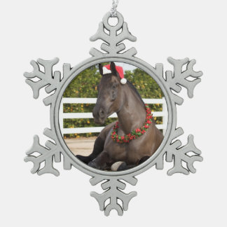 Ornement Flocon De Neige Ornement de cheval de tracteur