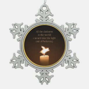 Ornement Flocon De Neige Ornement de flamme de chandelle de cochon volant