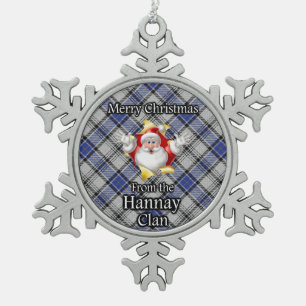 Ornement Flocon De Neige Ornement de Noël à carreaux du clan écossais Hanna