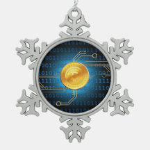 Ornement de Noël de symbole de logo de Bitcoin