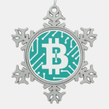 Ornement de Noël de symbole de logo de Bitcoin