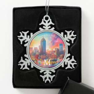 Ornement Flocon De Neige Ornement de Noël d'Indianapolis Snowflake