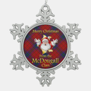 Ornement Flocon De Neige Ornement de Noël du clan écossais McDougall
