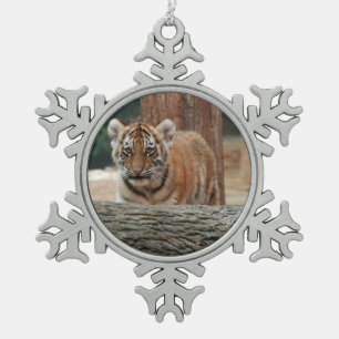 Ornement Flocon De Neige Ornement de tigre cub