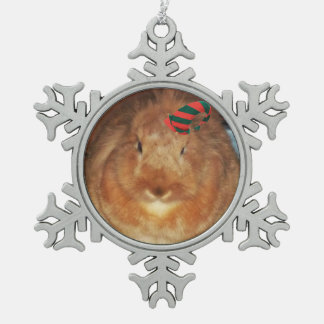 Ornement Flocon De Neige Ornement désapprobateur de lapin
