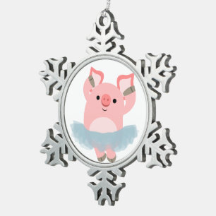 Ornement Flocon De Neige Ornement en porcelaine de Ballerina