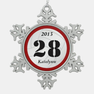 Ornement Flocon De Neige Ornement fait sur commande de volleyball de