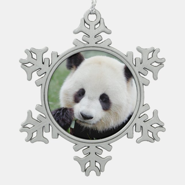 Ornement Flocon De Neige Ornement. noel géant panda, panda geant. (Devant)